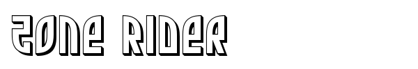 Zone Rider font preview