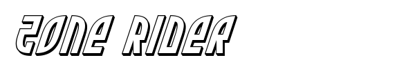Zone Rider font preview