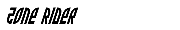 Zone Rider font preview