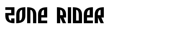 Zone Rider font preview