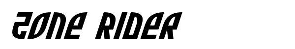Zone Rider font preview