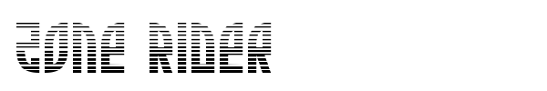 Zone Rider font preview