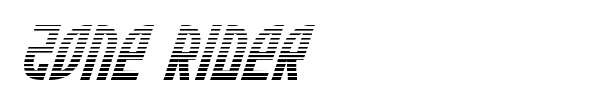 Zone Rider font preview