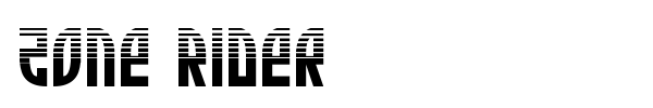 Zone Rider font preview