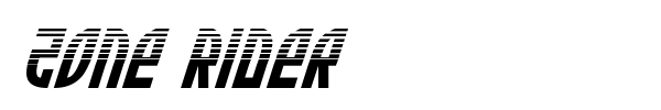 Zone Rider font preview