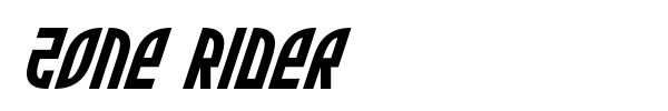 Zone Rider font preview