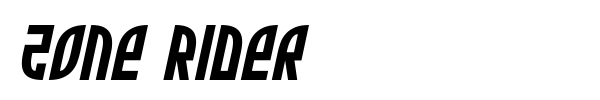 Zone Rider font preview