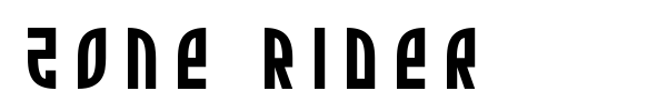 Zone Rider font preview