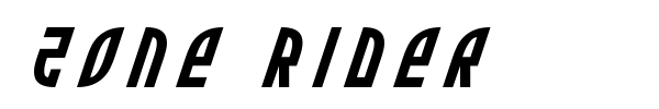 Zone Rider font preview