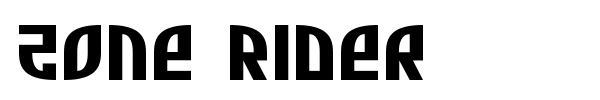 Zone Rider font preview