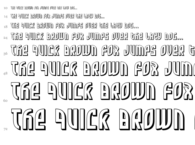 Zone Rider font waterfall