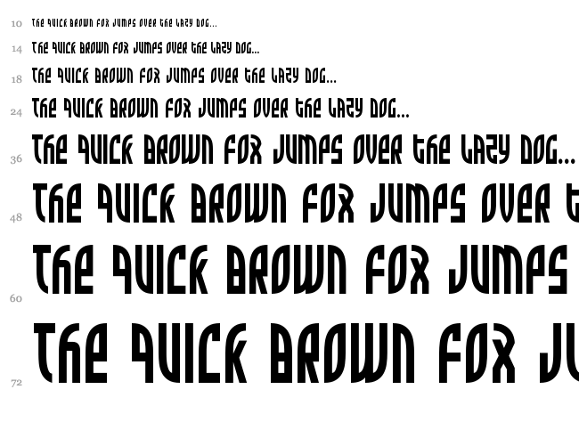 Zone Rider font waterfall