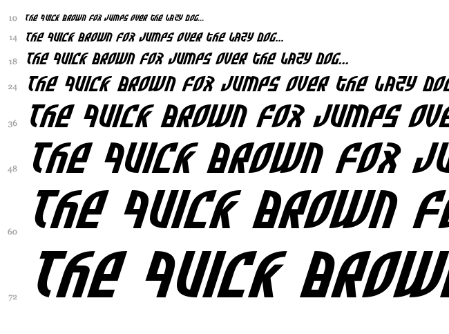 Zone Rider font waterfall