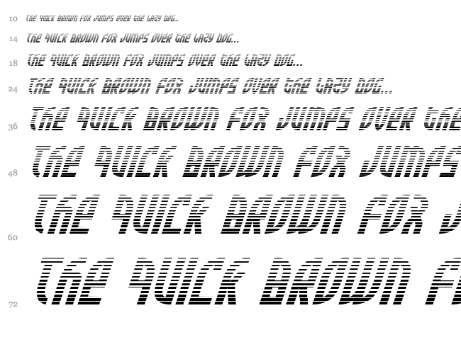 Zone Rider font waterfall