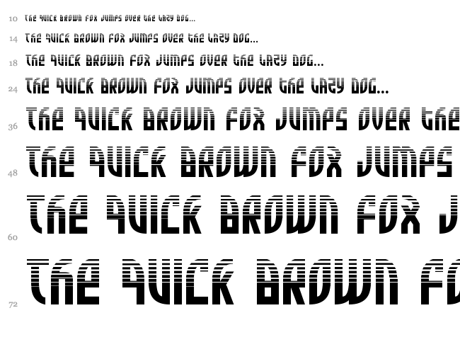 Zone Rider font waterfall