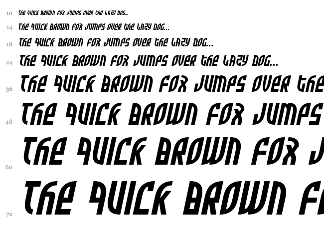 Zone Rider font waterfall
