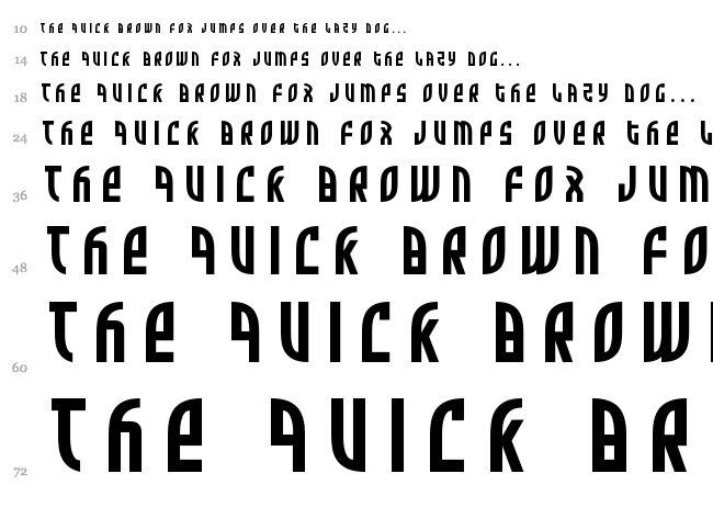 Zone Rider font waterfall