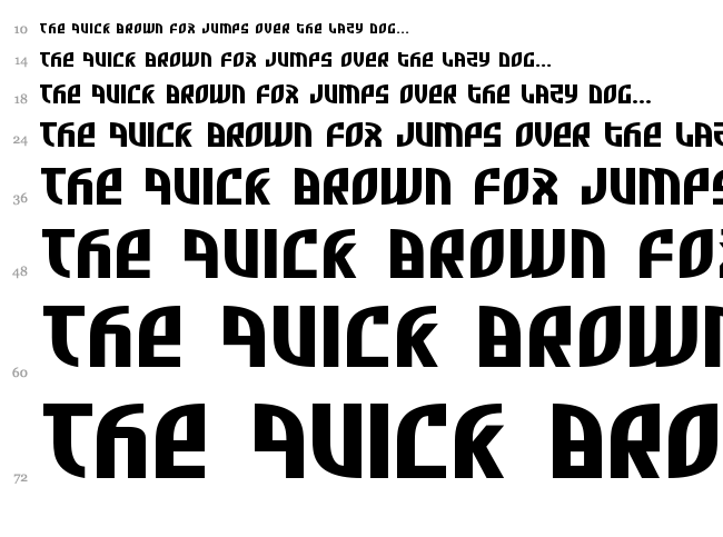 Zone Rider font waterfall
