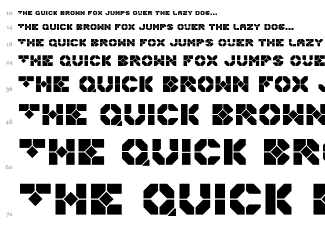 Zoomrunner font waterfall