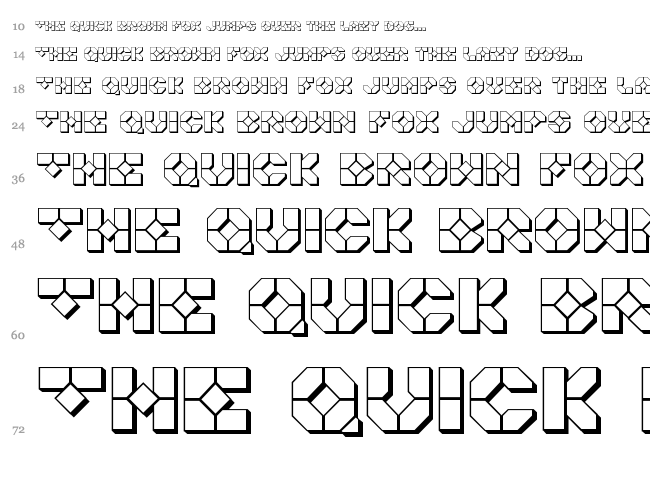 Zoomrunner font waterfall