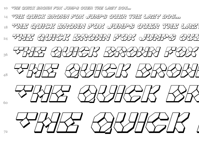 Zoomrunner font waterfall