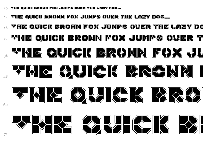 Zoomrunner font waterfall