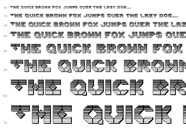 Zoomrunner font waterfall