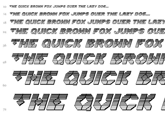 Zoomrunner font waterfall