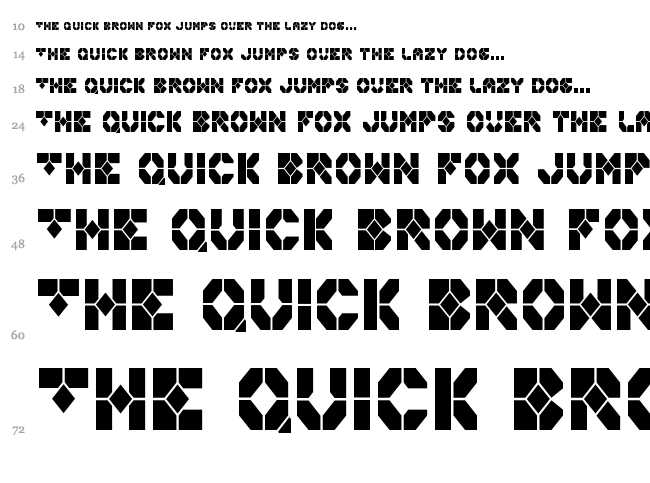 Zoomrunner font waterfall