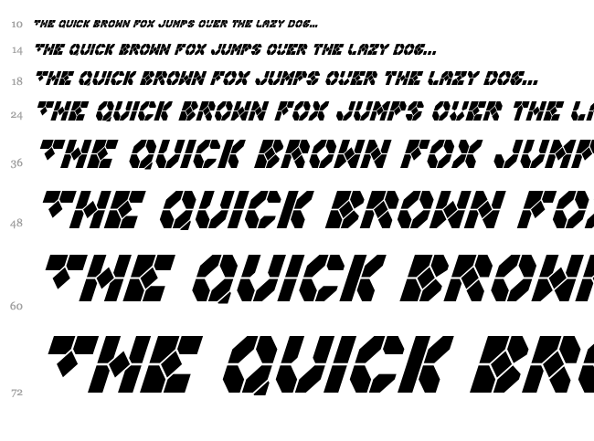 Zoomrunner font waterfall