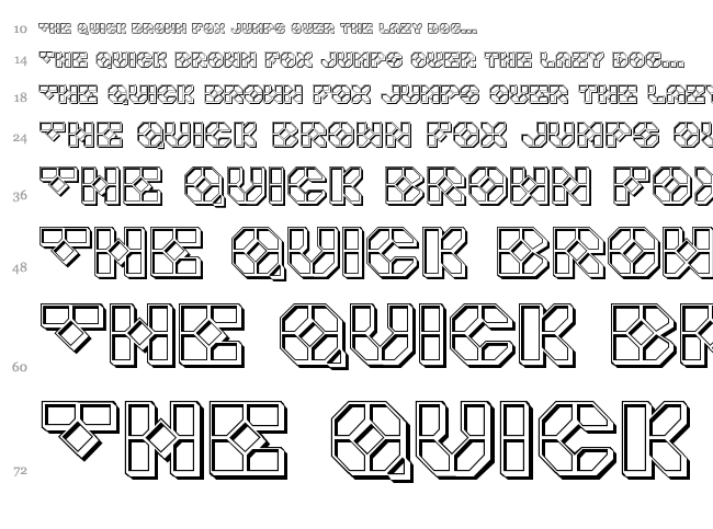 Zoomrunner font waterfall