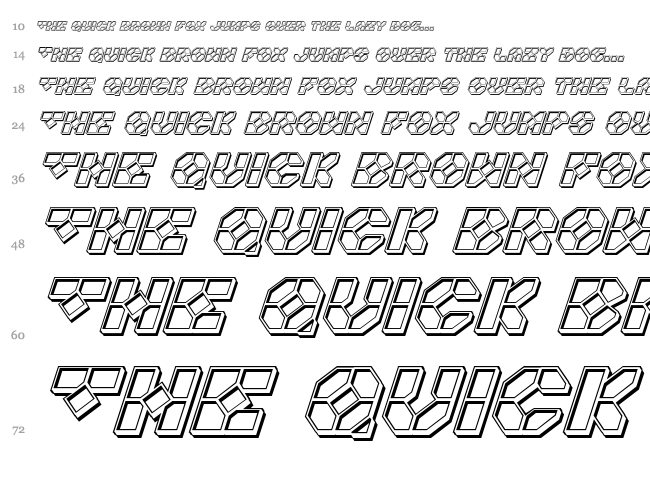 Zoomrunner font waterfall