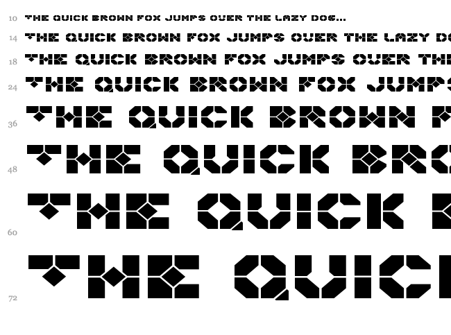 Zoomrunner font waterfall