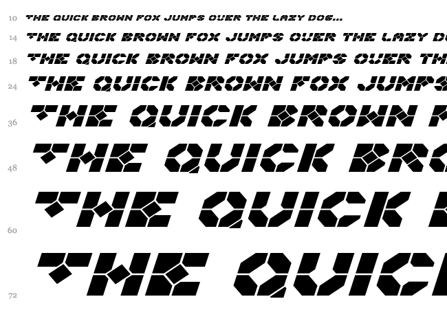Zoomrunner font waterfall