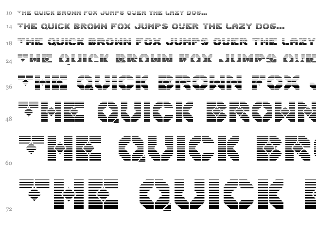 Zoomrunner font waterfall