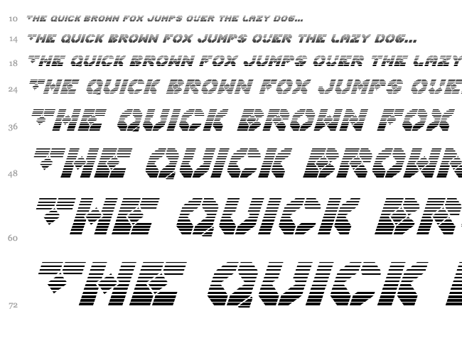 Zoomrunner font waterfall