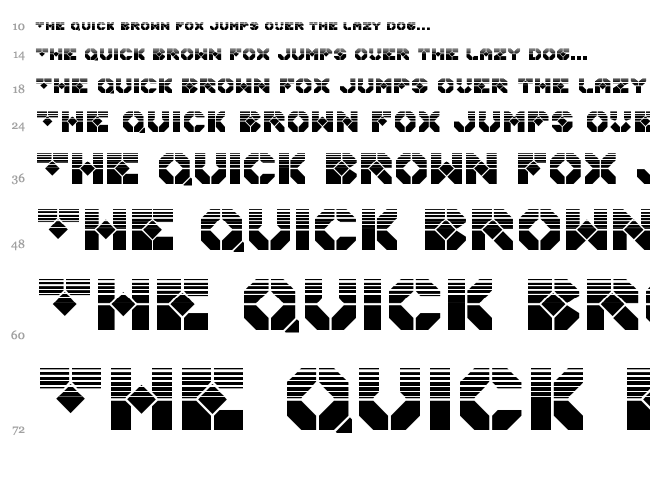 Zoomrunner font waterfall