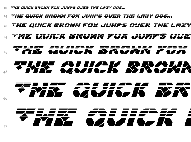 Zoomrunner font waterfall