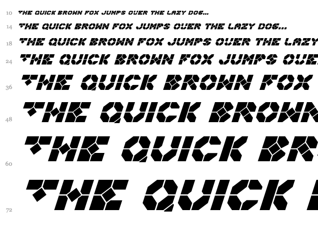 Zoomrunner font waterfall