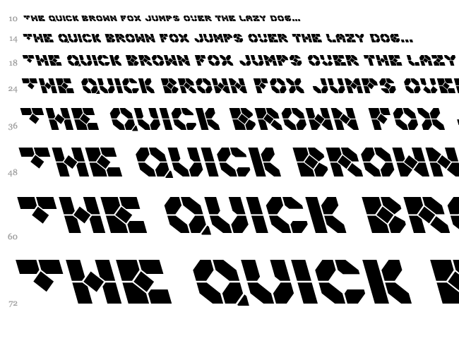 Zoomrunner font waterfall