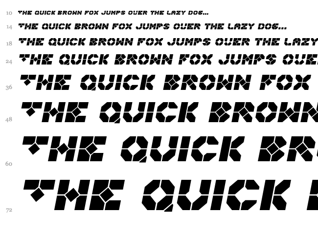 Zoomrunner font waterfall