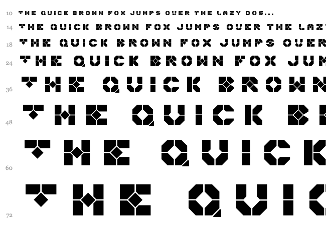 Zoomrunner font waterfall