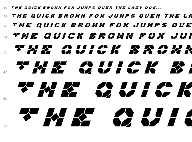 Zoomrunner font waterfall