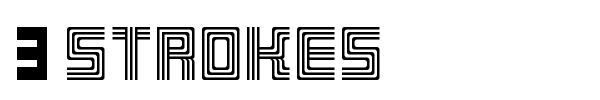 3 Strokes font