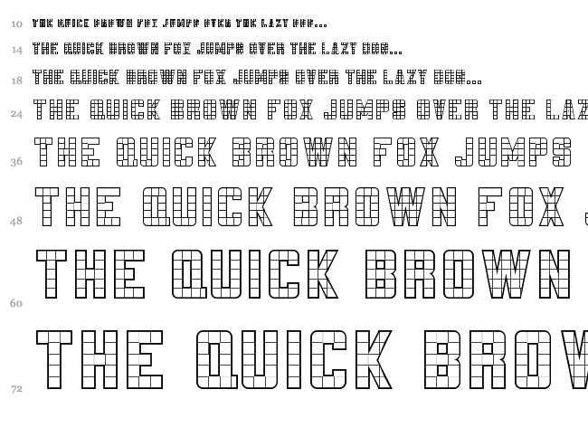 3x5 font waterfall
