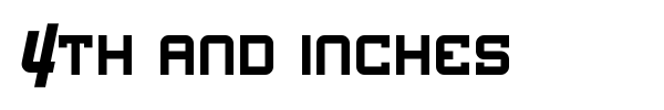 4th and Inches font