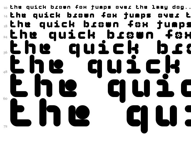 5 Beans font waterfall