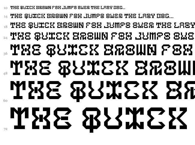 5 Drop That Bass! font waterfall