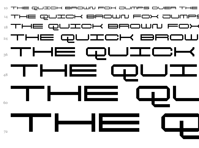5 Final Frontier font waterfall