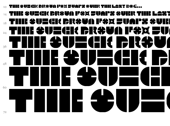 5 Megabam font waterfall